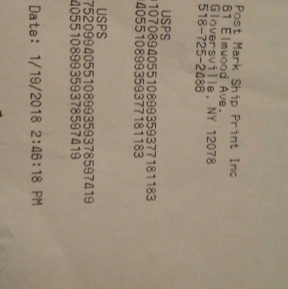 Proof of shipping